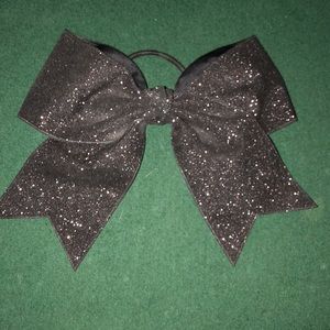 Black Sparkly bow (stiff not floppy)